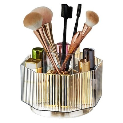 360° drehbarer Make-up Organizer, Make-up Pinsel Halter mit 5 Schlitzen Display4610