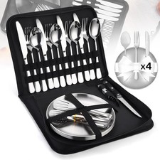 Campingbesteck Set für 4 Personen, 20pcs Pic...