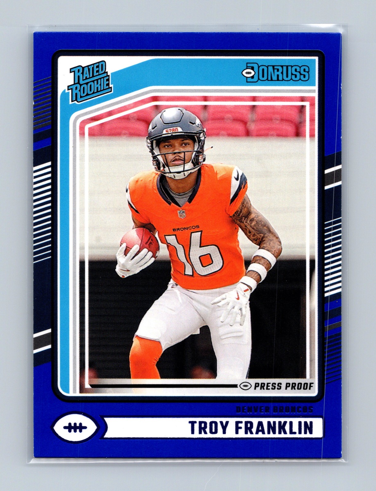 2024 Donruss #338 Troy Franklin Press Proof Blue