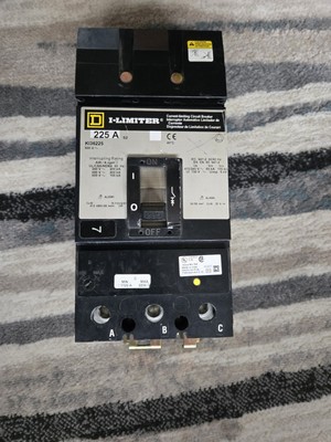 Square D KI36225 Breaker 225A 600V 3P 100kA I-Line