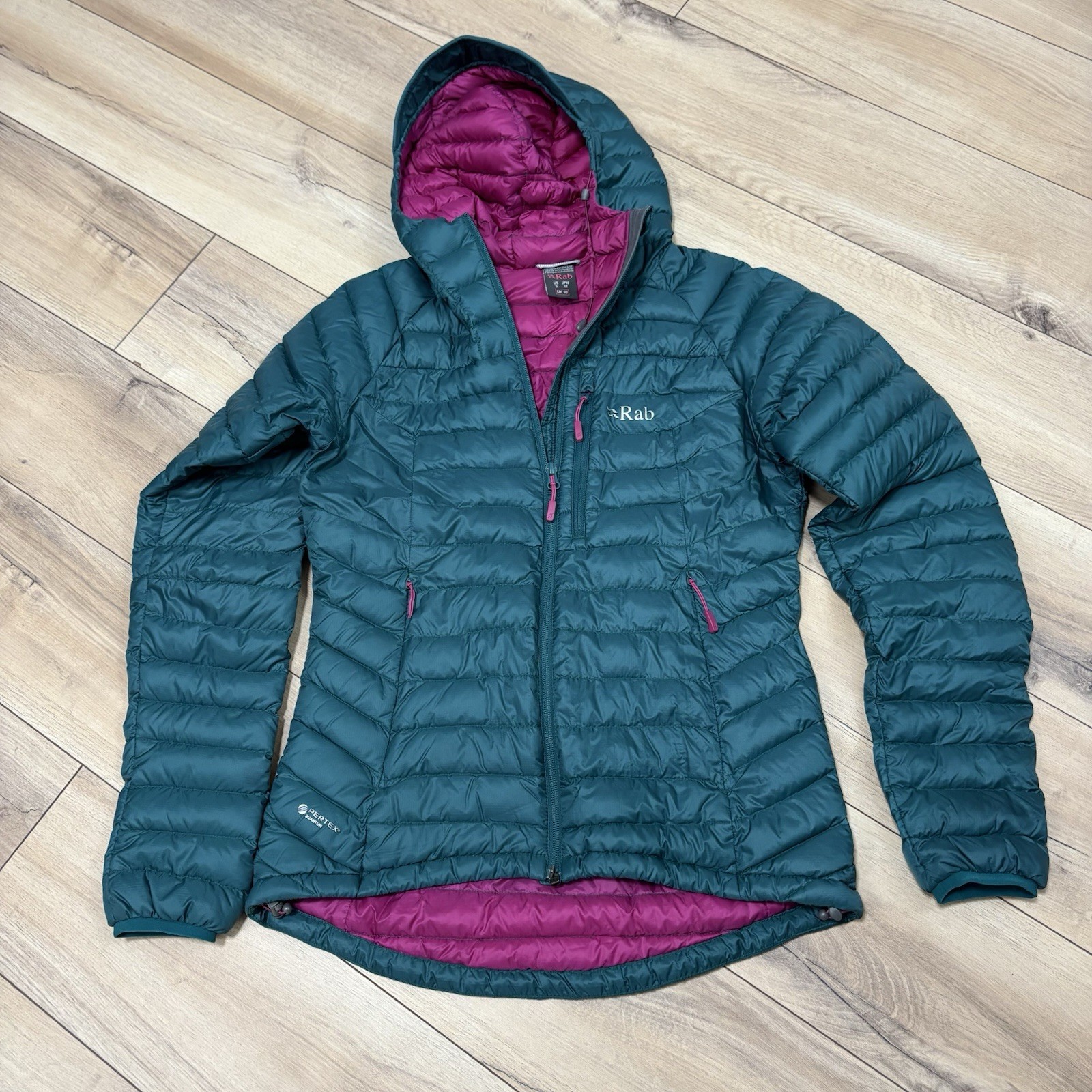 S Women Pertex Quantum Purple Teal Hood