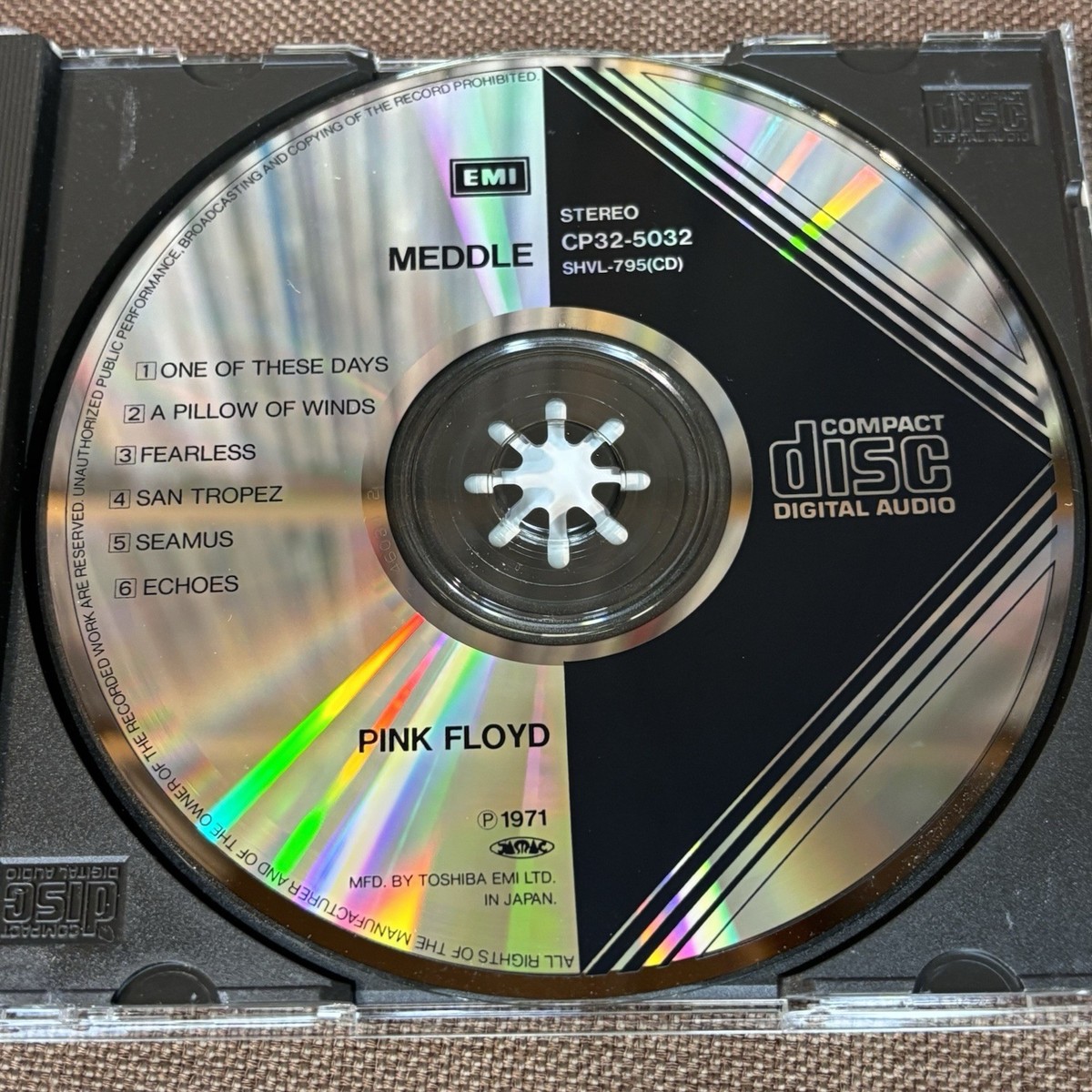 Pink Floyd Meddle Japan CD Cp32-5032 8a1 to W/insert 3 200jpy