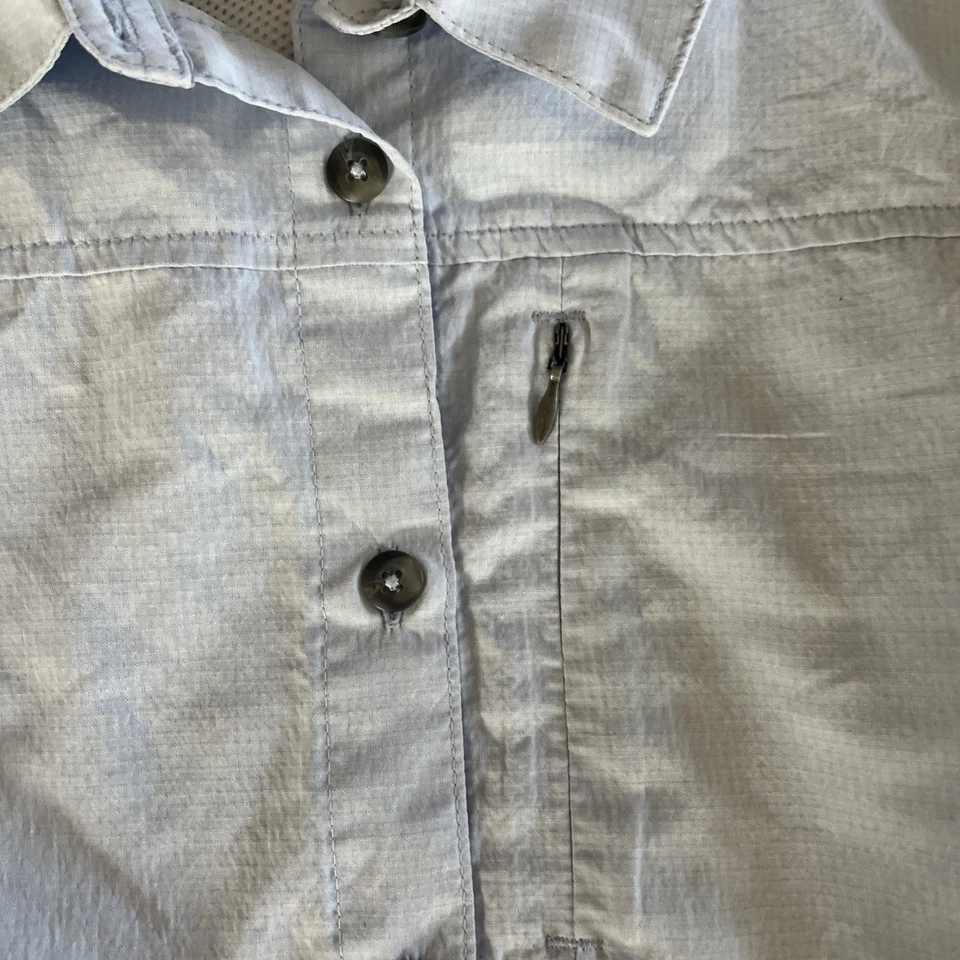 Camisa de manga larga Solstice azul medio repelente de insectos abotonada Foto 4 de 4