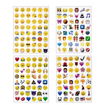 Emotion Sticker,12 Blätter Happy Face Sticker,Emoticon Aufkleber für Notebook...