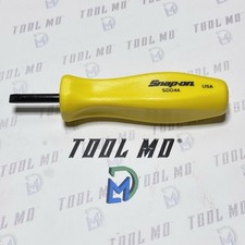 Snap-on Tools Usa New Classic Yellow Black Shank Stubby Screwdriver Sdd4a Snap-on Tools Usa New Classic Yellow Black Shank Stubby Screwdriver Sdd4a
