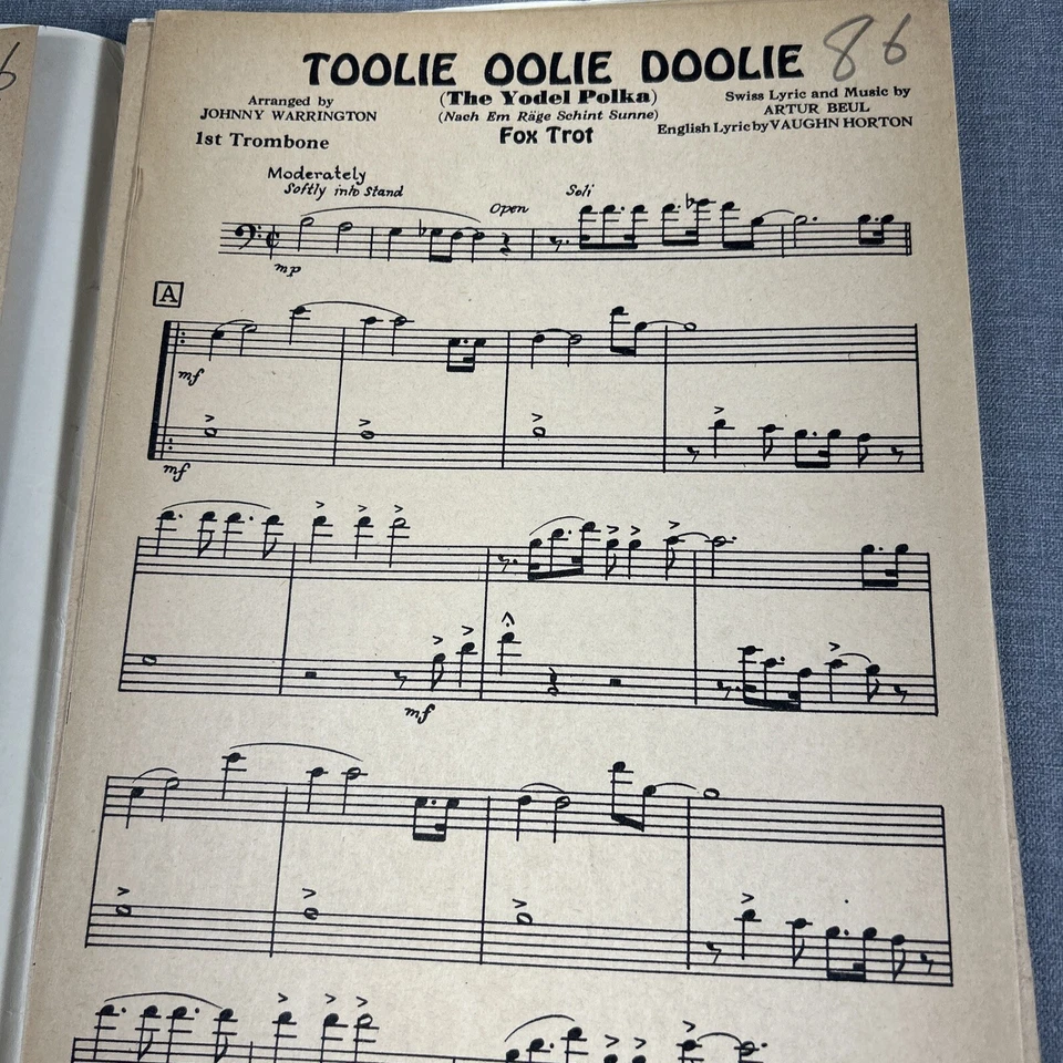 Toolie Oolie Doolie Yodel Polka de Beul 1946 Partituras Harris Música Saxo Piano Foto 4 de 4
