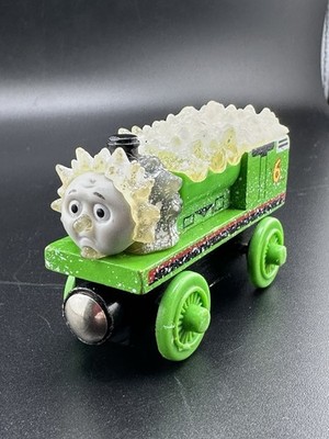 2003 Thomas Wooden Railway Frost Bite Percy Train Green Learning Curve Vtg-1