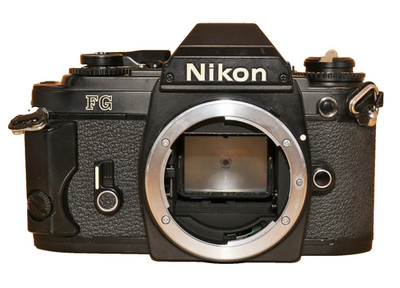 Nikon FG 35mm SLR Film Camera Body Black   Tested & Working, Vintage