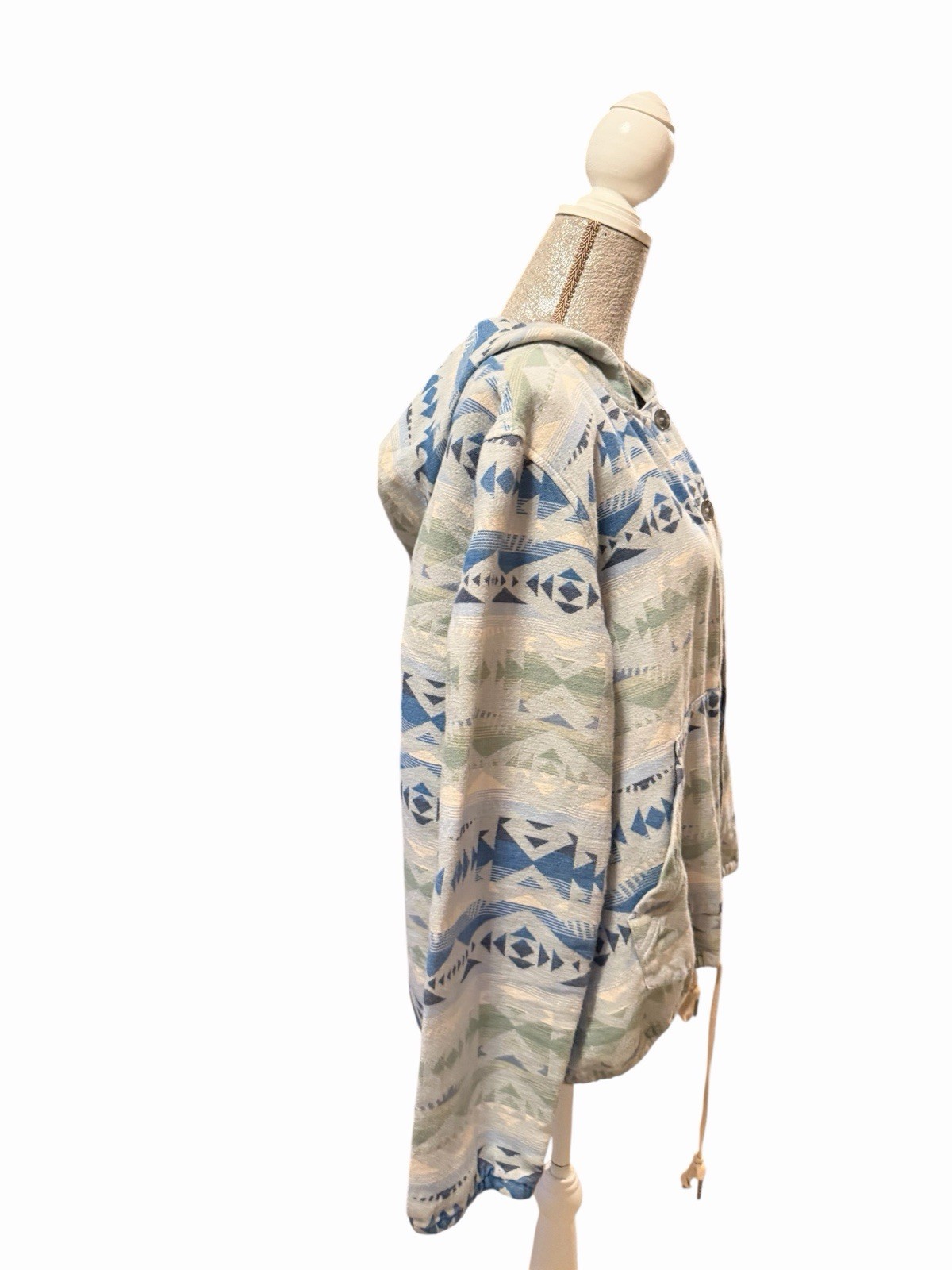 Pendleton Button Front Beach Hoody Chamois Cotton… - image 3