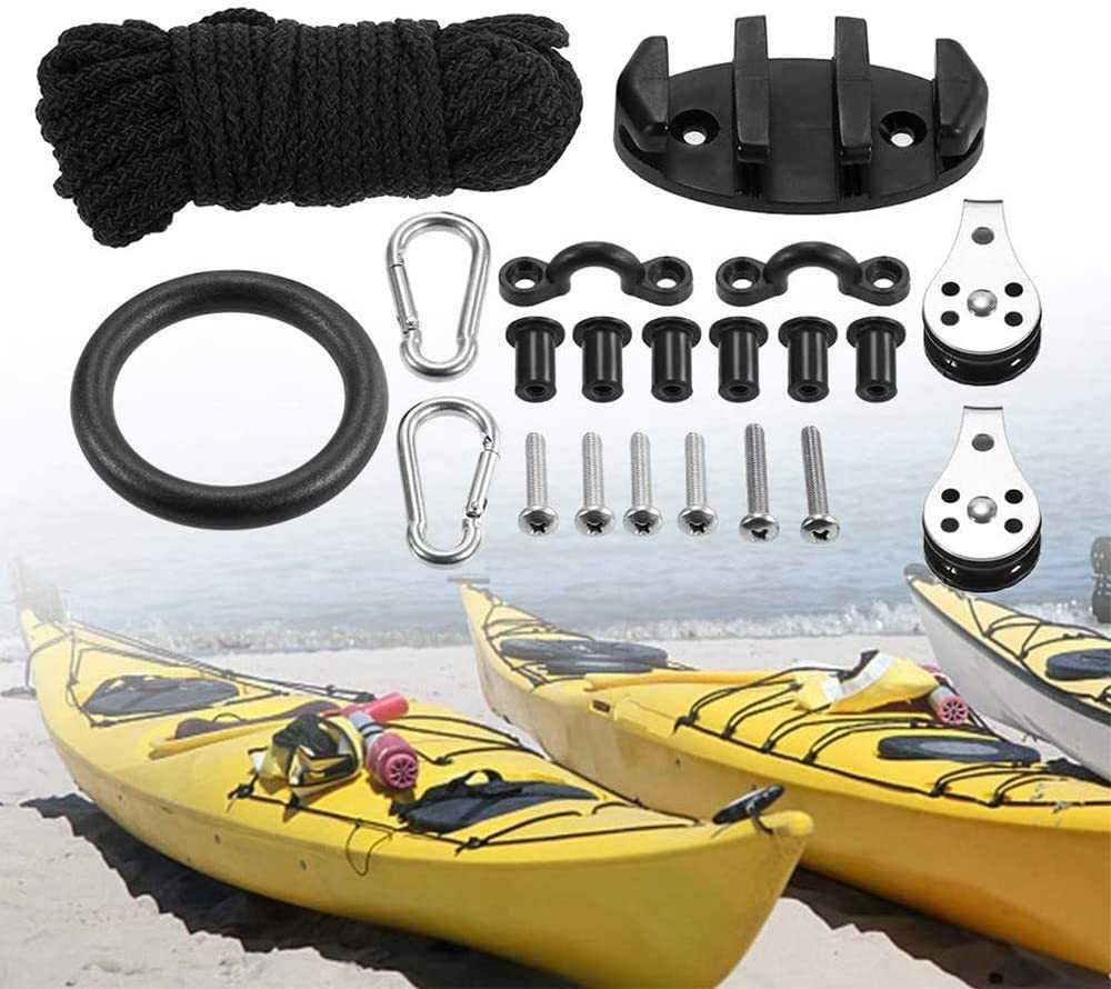 ISURE MARINE Kayak Canoe Anchor Trolley Kit Eyes Wellnuts Screws Kayak Accessori