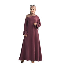 Muslim Women Dubai Jalabiya Long Maxi Dress Abaya Robe Ramadan Wedding Kaftan