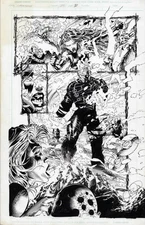 ORIGINAL ART Cyberforce #25 Page #21 by David Finch from 1996 Silvestri