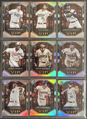 2025 Bowman - VIP Insert Refractors, Complete Set 1-20.  Games Top Prospects !!
