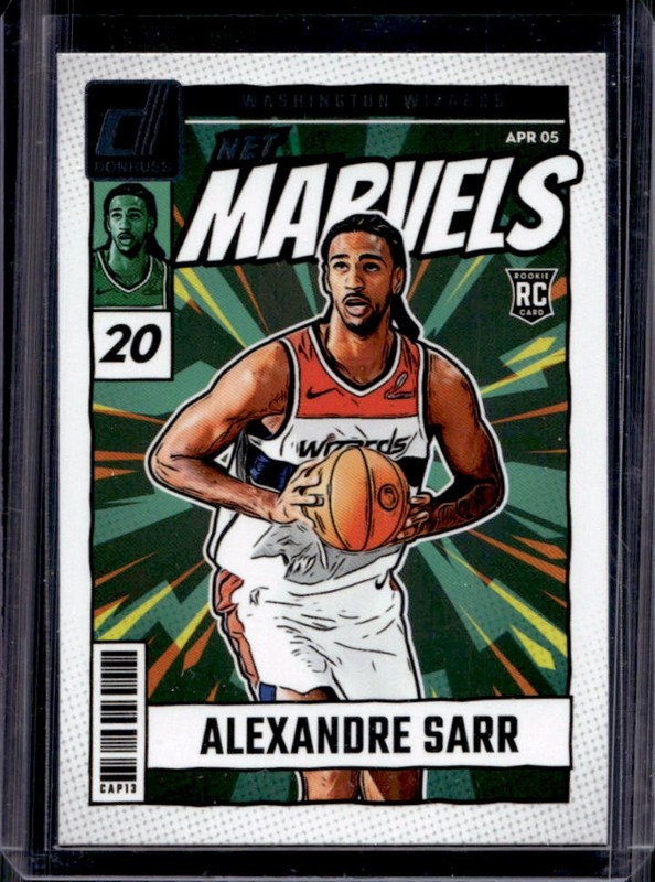 2024-25 Panini Donruss Alexandre Sarr Net Marvels RC Rookie #8 Wizards