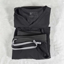 FIGS Scrub Set Women's Large Black Catarina One Pocket Kade Cargo Pants Petite