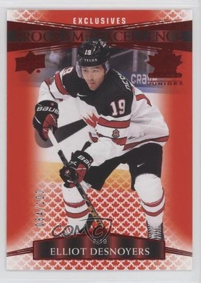 2022 Upper Deck Team Canada Juniors UD Exclusives 84/100 Elliot Desnoyers 13cs