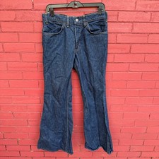 Vtg 70s Levi Strauss Orange Tab Jeans Mens Size 30x29 Flare Bell Bottom 684 0217