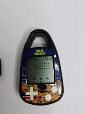 Basic Fun Space Invaders Handheld LCD Keychain Game 2011 Taito Tested & Works