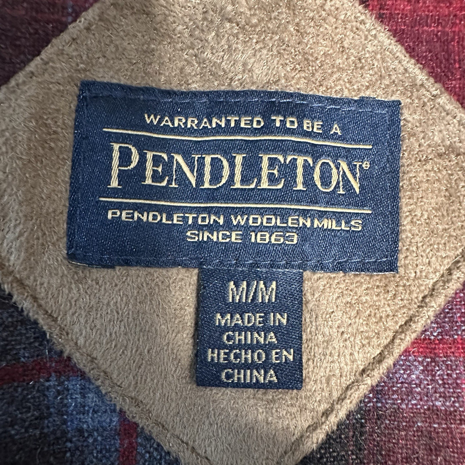Pendleton Jacket Womens Medium Red Maroon Fleece - image 3