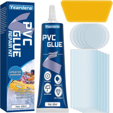 Air Mattress Patch Kit, Waterproof Vinyl Repair Kit, High Strength PVC Adhesive