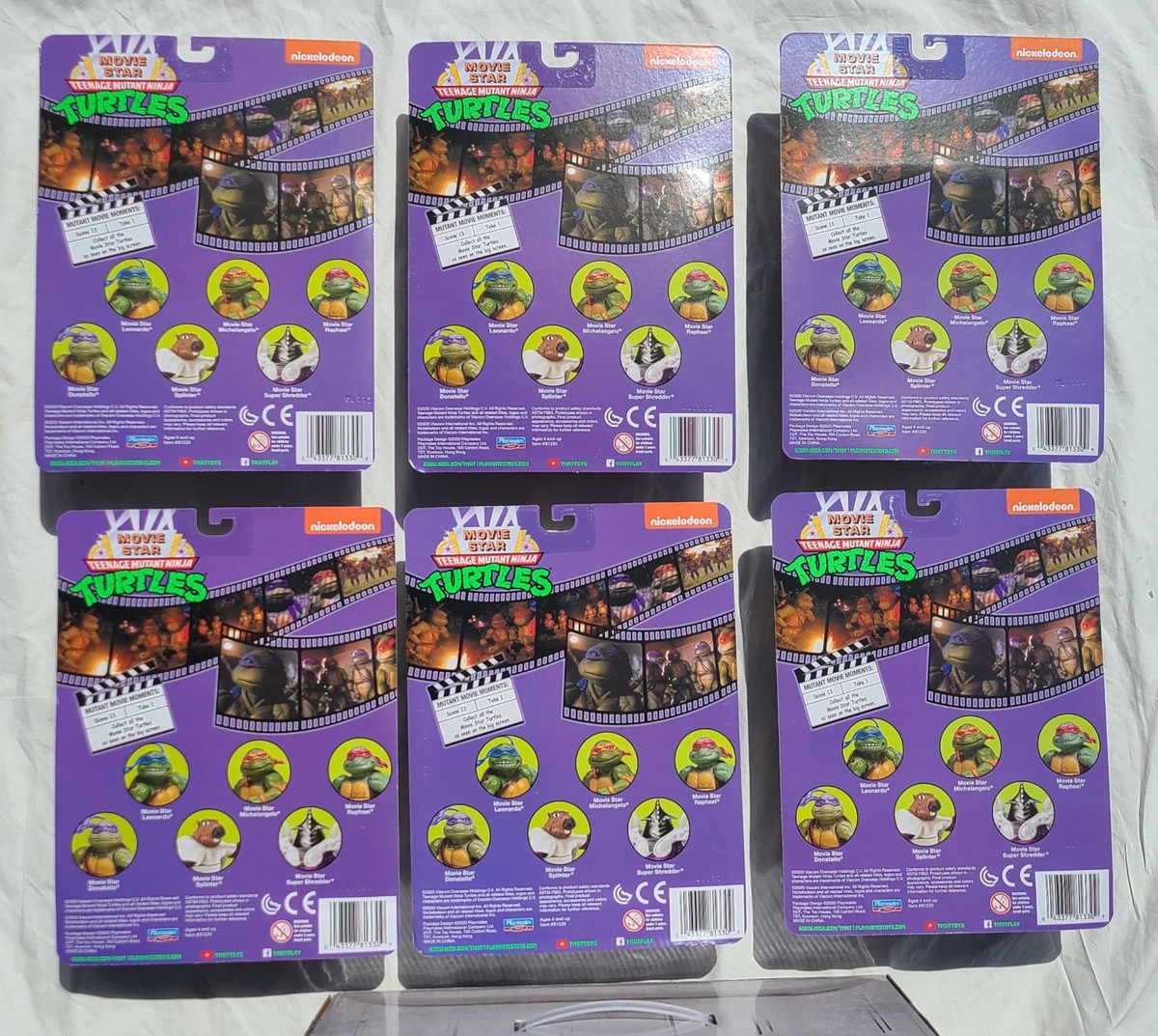 TMNT Teenage Mutant Ninja Turtles Action Figures Pack of 6