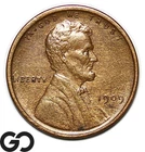 1909-S Lincoln Cent Wheat Penny, Choice Uncirculated++ Better Date