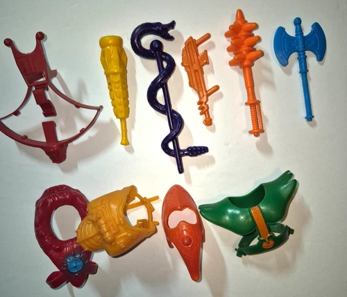 Vintage MOTU Masters of the Universe Weapons Parts Accessories lot Mattel 1981