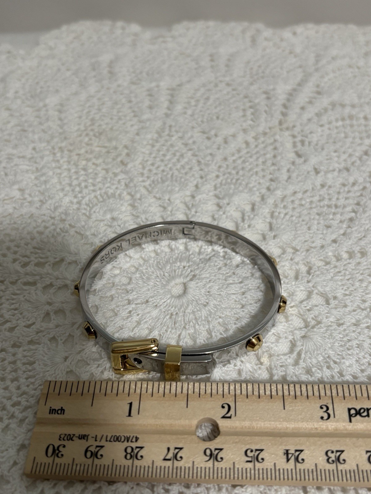 Michael Kors Hinge Adjustable Two-Tone Buckle Ban… - image 8