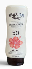Hawaiian Tropic Sheer Touch Lotion SPA 50 Sunscreen 8 oz, Exp 1/28