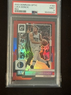 2022-23 Panini Donruss Optic Red Prizm Jersey#77/99 Luka Doncic #160 PSA 9 🔥