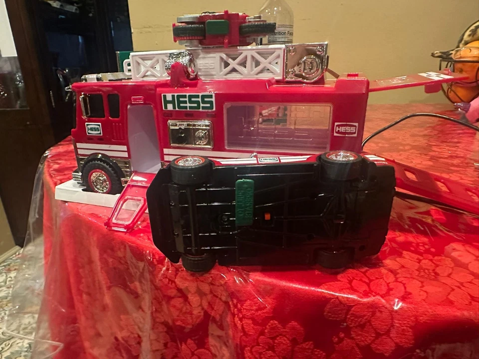 BRAND NEW - 2024 HESS TOY TRUCK 60TH ANNIVERSARY FIRE TRUCK CAR & MOTORCYCLE - Image 4 of 4