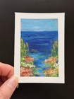 ACEO Original Acrylic Art Card - Sea Ocean Blue Sky - wonky.kt — photo 1