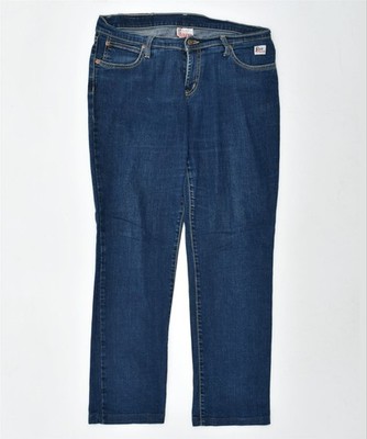 ROY ROGERS Damen Slim Jeans IT 48 XL W34 L29 Blau Baumwolle DD05