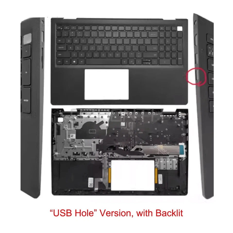 Nuevo para Dell Inspiron 15 3510 3511 3515 3520 reposamanos/teclado retroiluminado 15,6 USB Foto 3 de 4
