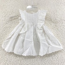 NWT The Childrens Place Baby Toddler Girls Sz 6-9 Mths White Ruffle Eyelet Dress