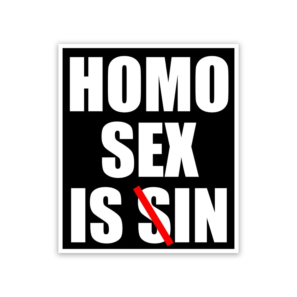 Homo Sex Gay Pride LGBTQ 3 Tall Sticker - Includes Two Stickers | eBay