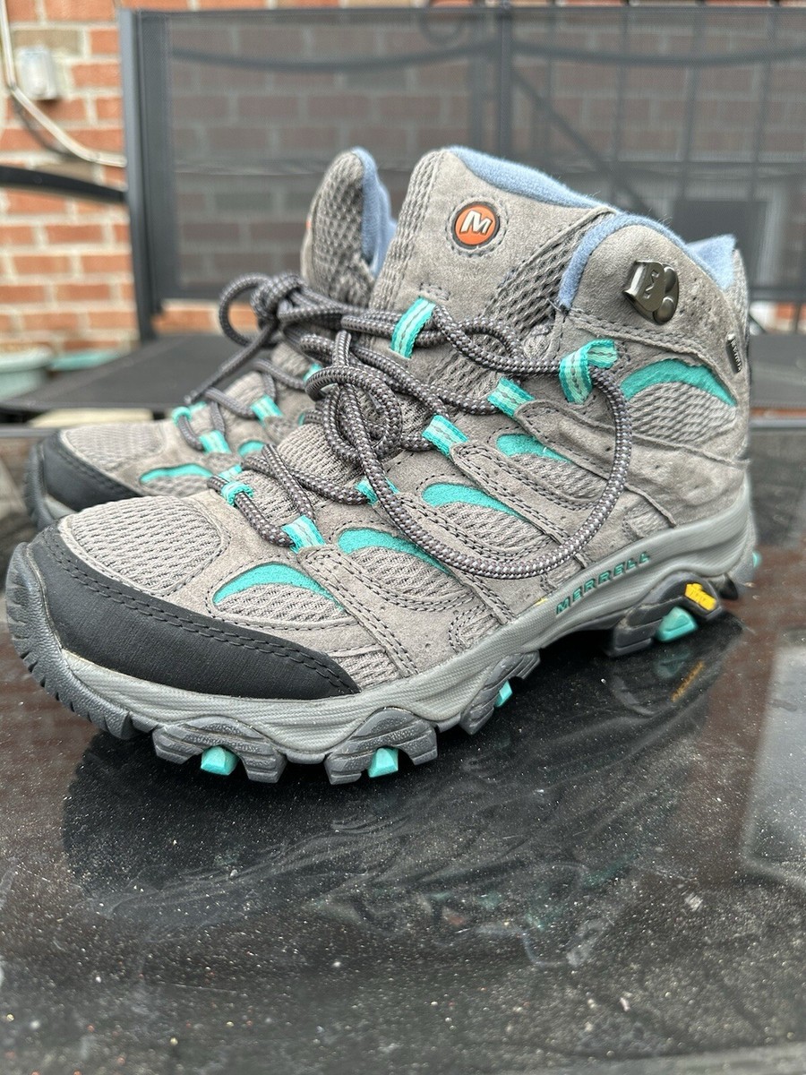 Merrell Womens Moab 3 Mid Water Proof Hiking Boot Granite/Marine
