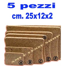 5 avvolgilenza sughero tavoletta avvolgi lenza mare lago trota pesca cm 25x12x2