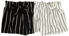 Lot of 2 Sheins Girls White Black Striped Skirt Size 11-12Y