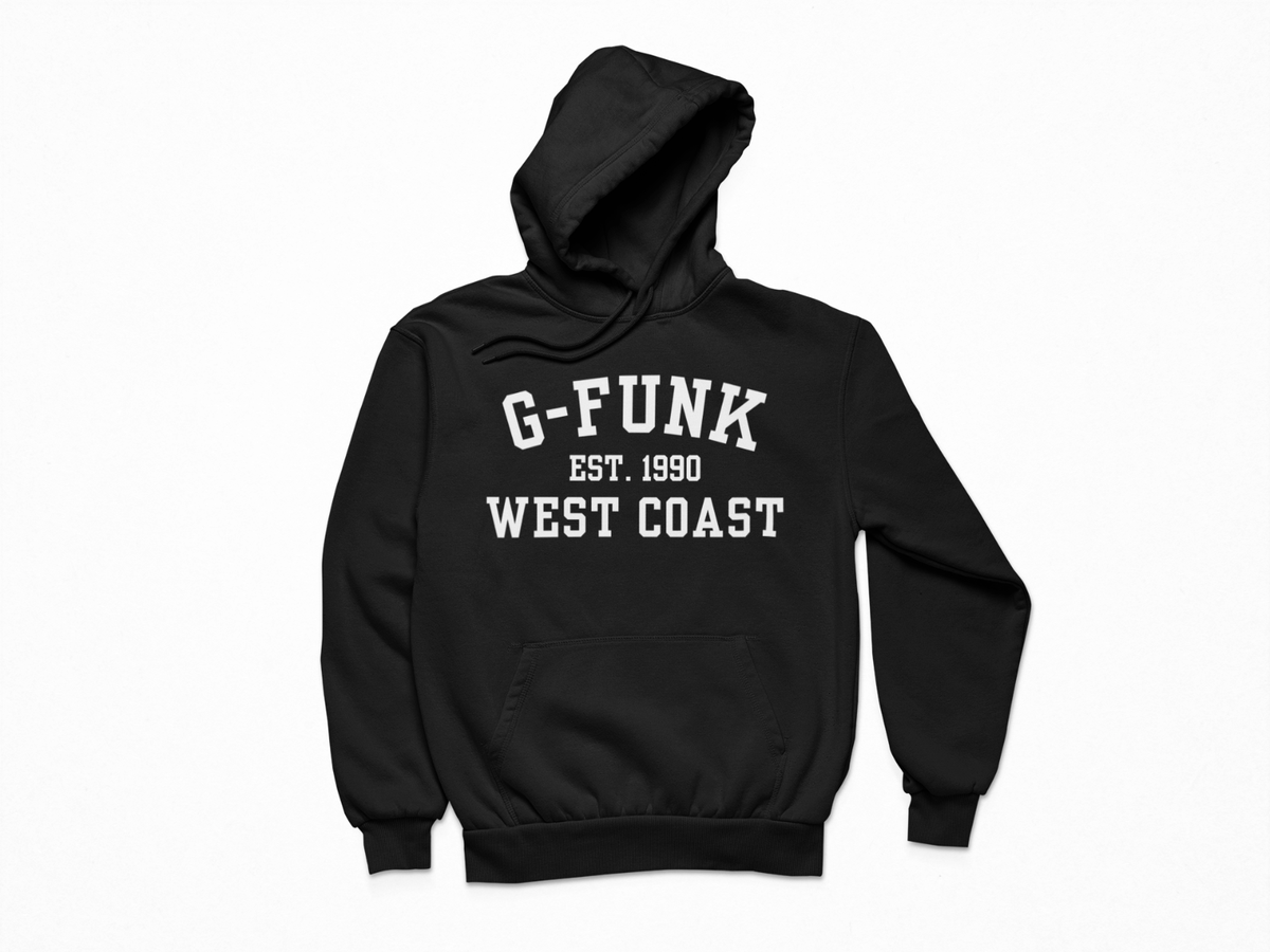G-Funk Est 1990 West Coast Hoody Sweatshirt , Hip Hop Old School
