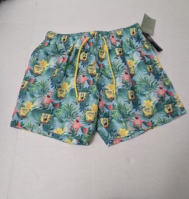 H&M Sponge Bob Square Pants Board Shorts Mens Size M
