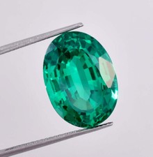 7x9 MM Natural Green Zambian Emerald Oval Cut Loose Gemstone GIT Certified