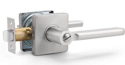 6er-Pack gebürstetes Nickel moderne quadratische Türhebel Innenraum Sichtschutz Türhebel für