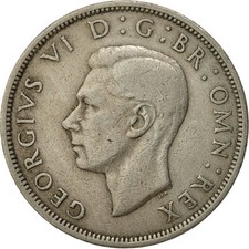 #522322 Coin, Great Britain, George VI, 1/2 Crown, 1947, EF(40-45), Copper-nic
