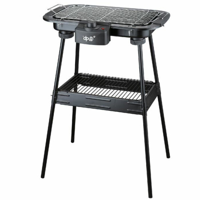 Barbecue Elettrico Senza Fumo 2000W - Griglia BBQ da Tavolo e Stand