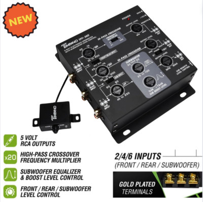 2/3-Way 6-Channel Electronic Crossover Subwoofer Equalizer for Car Audio System