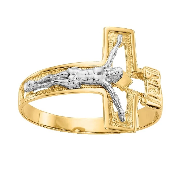 Multi-Tone Gold Religious Rings for Men