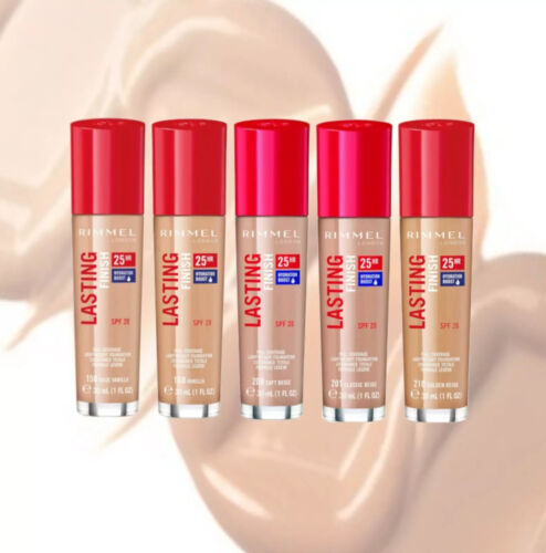 Rimmel Foundation Lasting Finish 25HR Full Coverage SPF20 30ml - All Shades - Picture 2 of 26