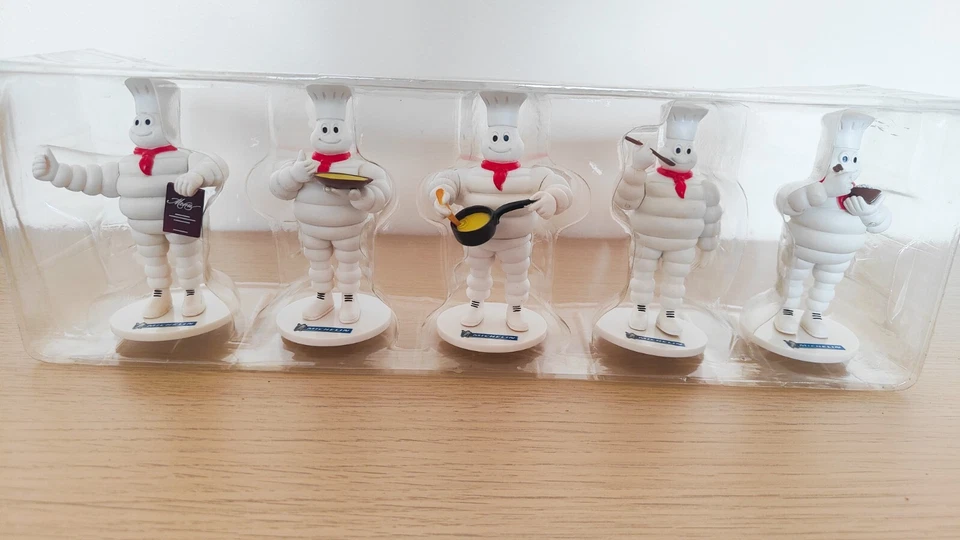 Figura Mascota Chef Michelin Bibendum Mercancía Oficial Coleccionable Juego de 5 Foto 4 de 4