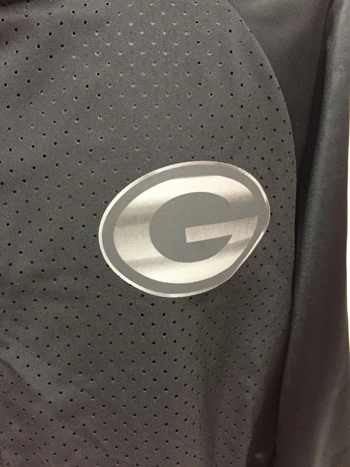 NWT MAJESTIC NFL GREEN BAY PACKERS TRACK JACKET BLACK / SILVER SIZE XLT (BB063) - Image 3 of 4